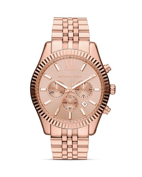 michael kors men's watch rose gold